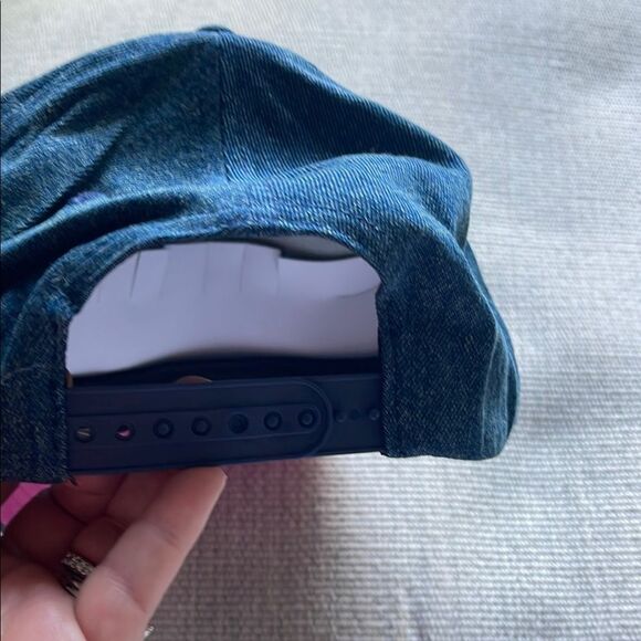 Denim Cap with Pink Lettering - Picture 3 of 7